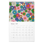 Groovy farbenfroher Retro Floral 2025 Kalender (Feb 2027)