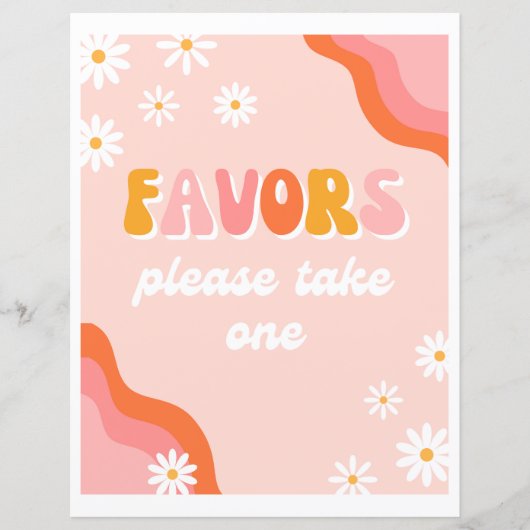 Groovy Favors Sign | Groovy Sign | Groovy Party (Vorderseite)