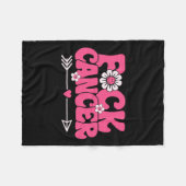 Groovy Fck Cancer Fleecedecke (Vorderseite (Horizontal))