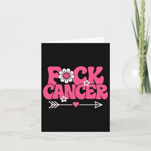 Groovy Fck Cancer Karte (Vorderseite)