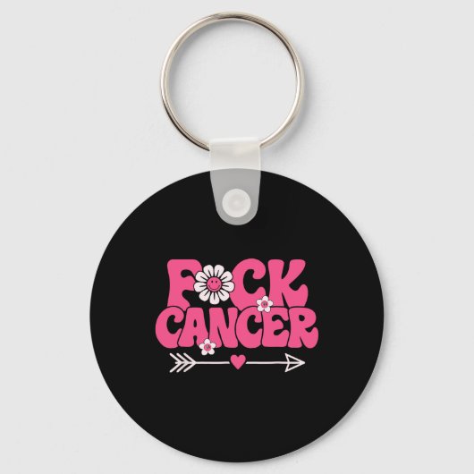 Groovy Fck Cancer Schlüsselanhänger (Vorderseite)