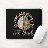 Groovy feiert Köpfe aller Art Neurodiversität Mousepad (Mit Mouse)