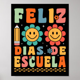 Groovy Feliz 100 Dias de Escuela Groovy 100 Days Poster