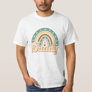 Groovy fett formatierte Typografie boho Regenbogen T-Shirt