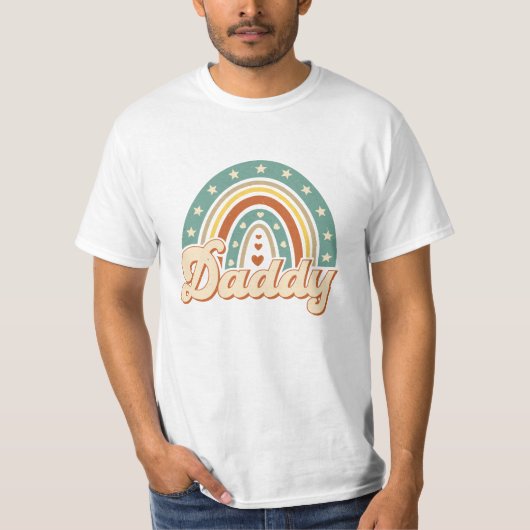 Groovy fett formatierte Typografie boho Regenbogen T-Shirt (Vorderseite)
