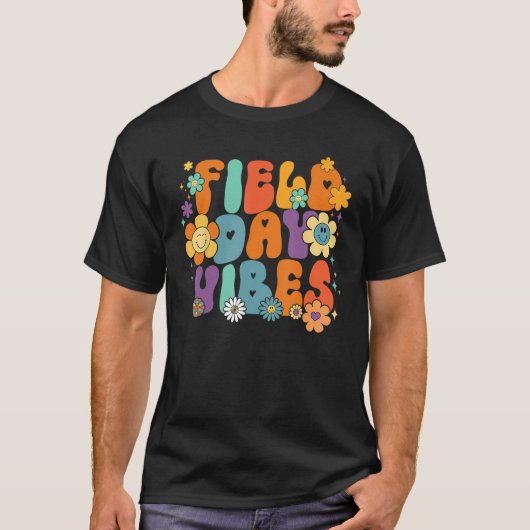 Groovy Field Day 2023 Funny Field Day Vibes Teache T-Shirt (Vorderseite)