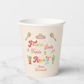 Groovy Fiesta Siesta Tequila Repeat Bachelorette Pappbecher (Vorderseite)