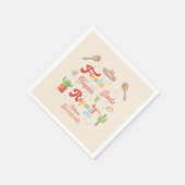 Groovy Fiesta Siesta Tequila Repeat Bachelorette Serviette (Ecke)