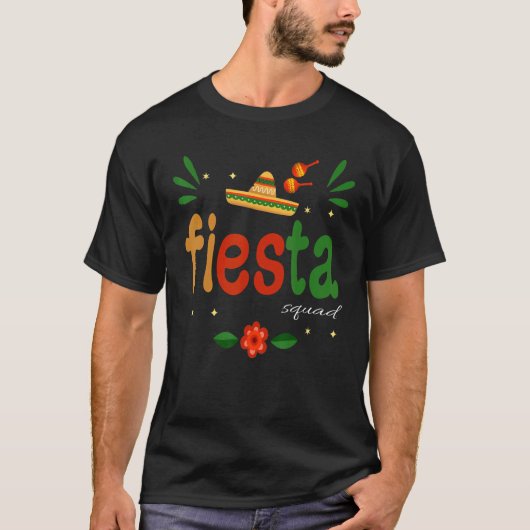 Groovy Fiesta Squad Cinco De Mayo Mexican Fiesta 5 T-Shirt (Vorderseite)