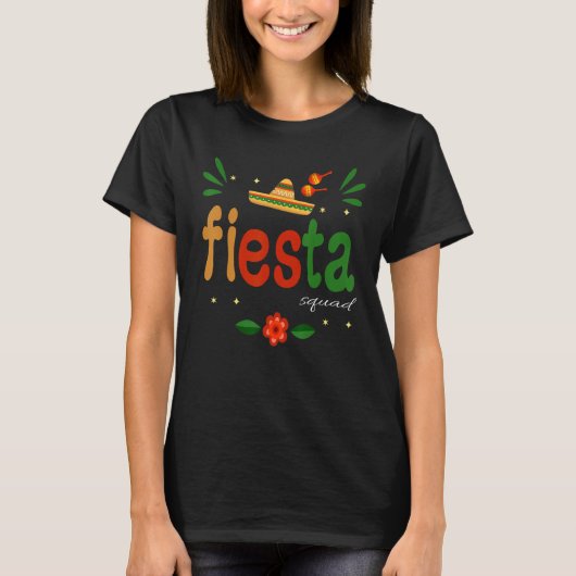 Groovy Fiesta Squad Cinco De Mayo Mexican Fiesta 5 T-Shirt (Vorderseite)