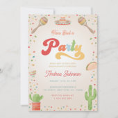 Groovy Fiesta Taco Bout a Party Geburtstag Einladung (Vorderseite)