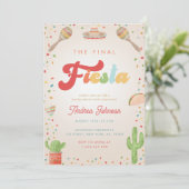 Groovy Finale Fiesta Junggeselinnen-Abschied Einladung (Stehend Vorderseite)