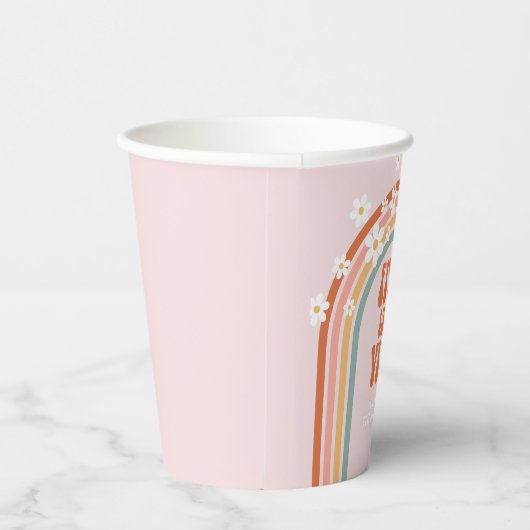 Groovy Five ist ein lebhafter, daisy Regenbogen 5. Pappbecher (Rechts)