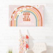 Groovy Five ist ein Vibe Rainbow Daisy Birthday Banner (Insitu)