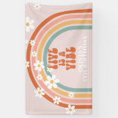 Groovy Five ist ein Vibe Rainbow Daisy Birthday Banner (Vertikal)