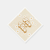 Groovy Five ist ein Vibe Retro Daisy 5. Geburtstag Serviette (Ecke)