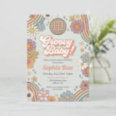 Groovy Floral Baby Dusche, 70er Retro Thema laden  (Stehend Vorderseite)