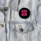 Groovy Floral Faith Over Fear Religious God Christ Button (Beispiel)