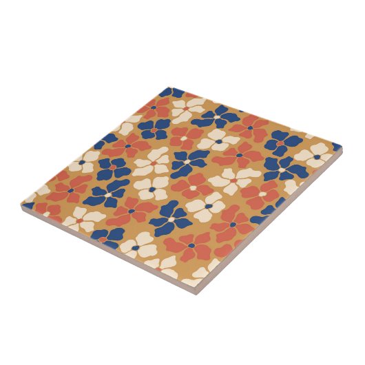 Groovy Floral Fliese (Seite)