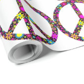 GROOVY FLORAL FLOACE SIGNAD Wrapping Paper Geschenkpapier (Rolleneckpunkt)