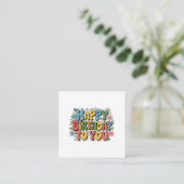 Groovy Floral Geburtstag Begleitkarte (Stehend Vorderseite)