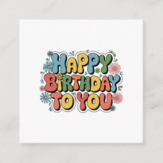Groovy Floral Geburtstag Begleitkarte (Vorderseite)