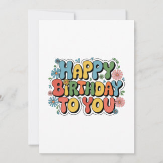 Groovy Floral Geburtstag Einladung