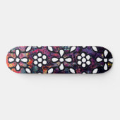 Groovy Floral Grunge Skateboard (Horizontal)