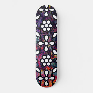 Groovy Floral Grunge Skateboard