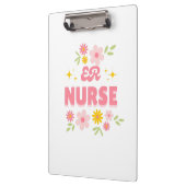 Groovy Floral Notfallkrankenschwester Klemmbrett (Links)