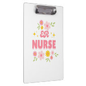 Groovy Floral Notfallkrankenschwester Klemmbrett (Rechts)