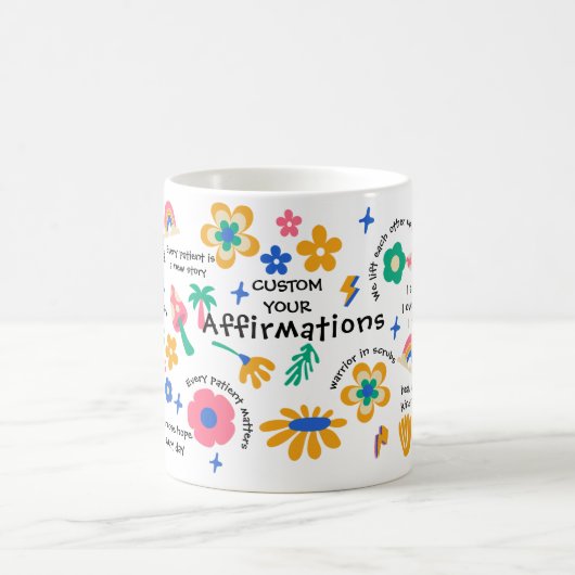 Groovy Floral Nurse Retro RN Abschluss Geschenk ih Kaffeetasse (Mittel)