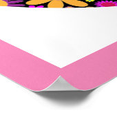 GROOVY FLORAL PEACE SIGNAM Poster (Ecke)