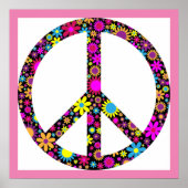 GROOVY FLORAL PEACE SIGNAM Poster (Vorne)