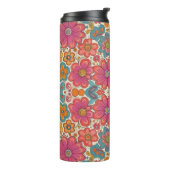 Groovy Floral Power Pattern Thermosbecher (Nach links gedreht)