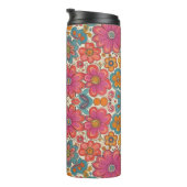 Groovy Floral Power Pattern Thermosbecher (Nach rechts gedreht)