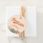 Groovy Floral Retro 70er Vielen Dank Geschenkanhänger (Beispiel)