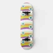 Groovy Floral Skateboard Muster (Vorderseite)