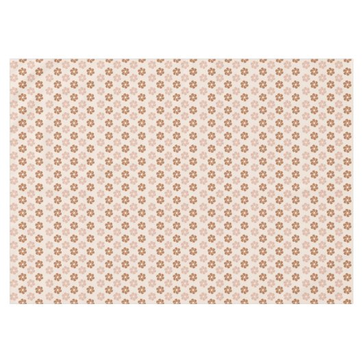 Groovy Floral Tablecloth 70s Sage & Copper Vibes Tischdecke (Vorderseite (Horizontal))