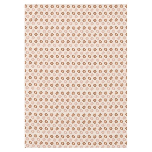 Groovy Floral Tablecloth 70s Sage & Copper Vibes Tischdecke (Vorderseite)