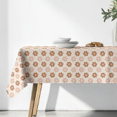 Groovy Floral Tablecloth 70s Sage & Copper Vibes Tischdecke