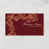 Groovy Floral Vertical Business Card Visitenkarte (Rückseite)
