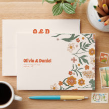 Groovy Floral Vintag Retro Wedding