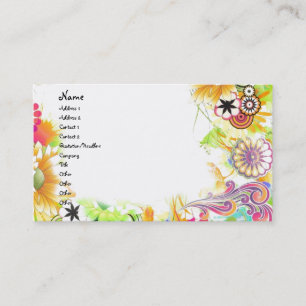 Groovy Floral Visitenkarte