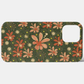 Groovy floralgrünes Case-Mate iPhone Case (Rückseite (Horizontal))