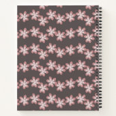 Groovy Florals Mute Pink Name Journal Notizblock (Rückseite)