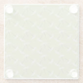 Groovy Florals Tiny Florals Green Pink Glasuntersetzer (Rückseite)