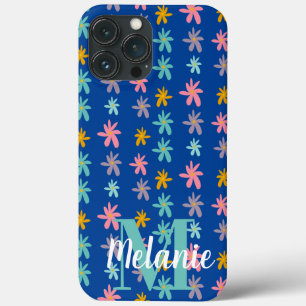 Groovy Flower Blaues Muster Name   Case-Mate iPhone Hülle