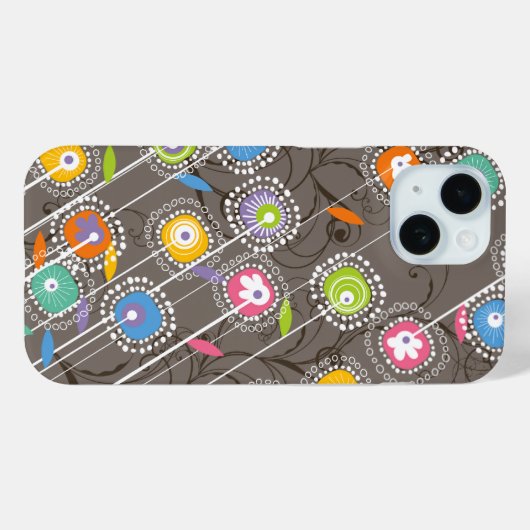 Groovy Flower Garden Farbenfrohe Whimsikäre Blumen Case-Mate iPhone Hülle (Rückseite (Horizontal))