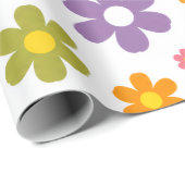 Groovy Flower Power Geschenkpapier (Rolleneckpunkt)